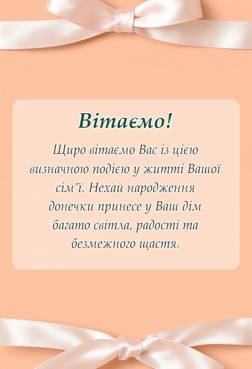 унікальна листівка - картинки з народження донечки