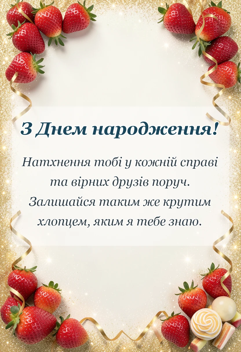 листівка з побажанням - привітання племінника з днем народження