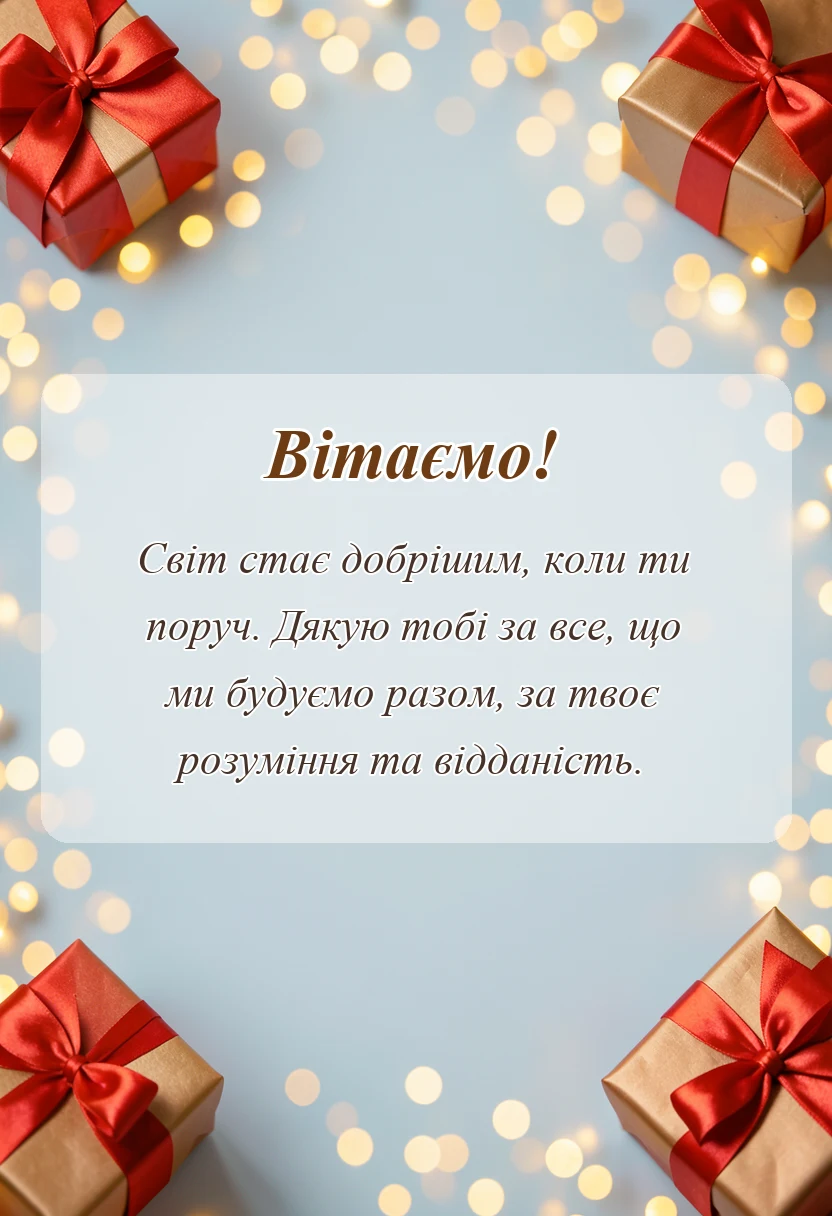 унікальна листівка - слова подяки чоловікові