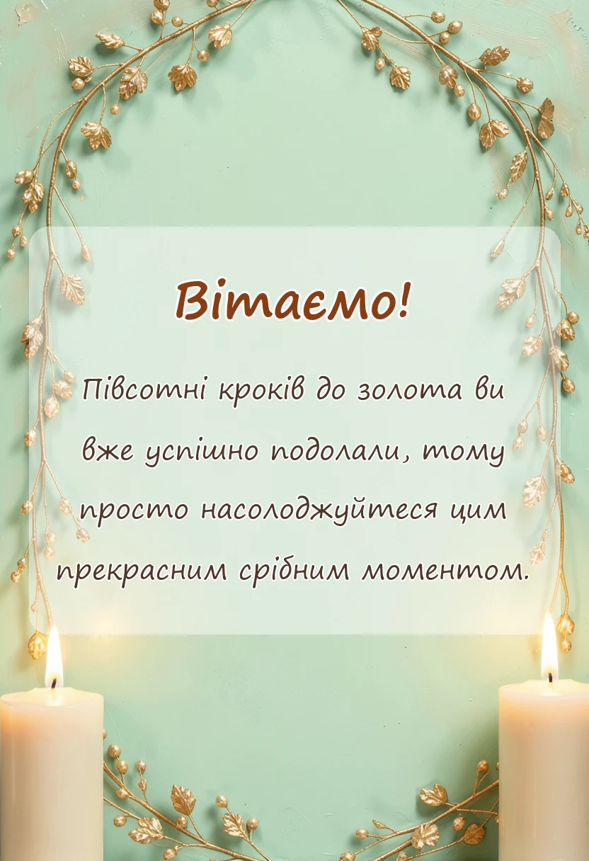 вітальна листівка - срібне весілля привітання