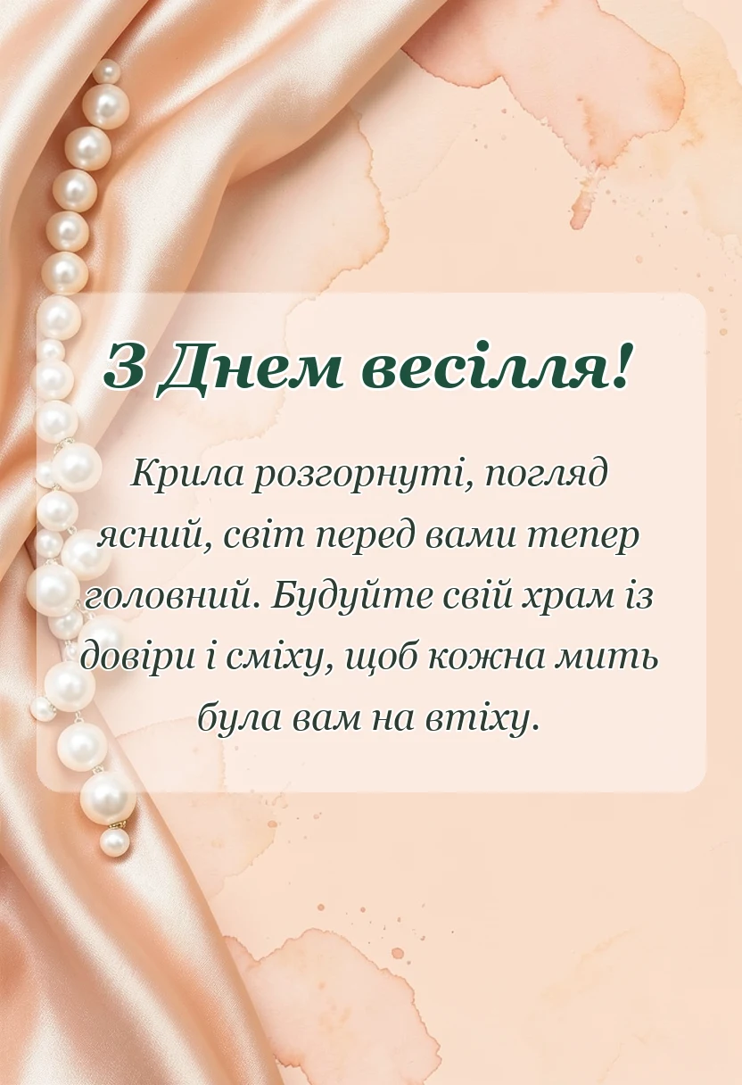 вітальна листівка - креативне привітання на весілля