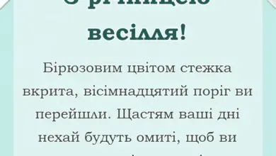 листівка з побажанням - привітання з бірюзовим весіллям