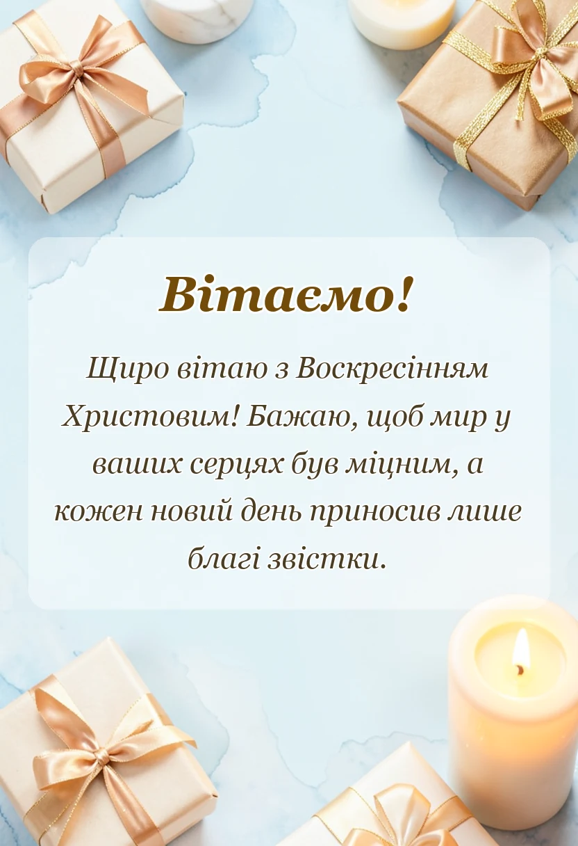 унікальна листівка - привітання з великоднем християнські
