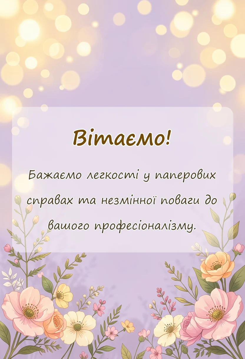 листівка з побажанням - з днем землевпорядника