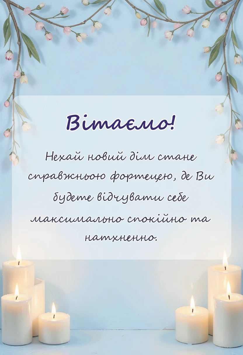унікальна листівка - побажання на переїзд