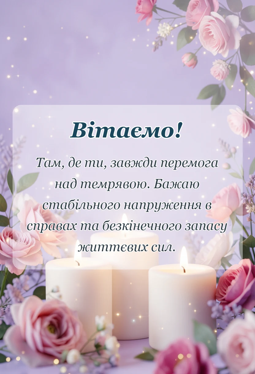 листівка з побажанням - привітання з днем енергетика українською