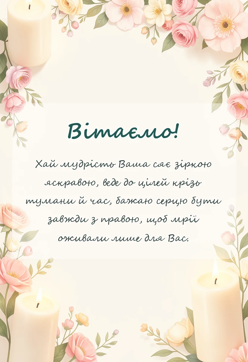 вітальна листівка - привітання з професійним святом своїми словами