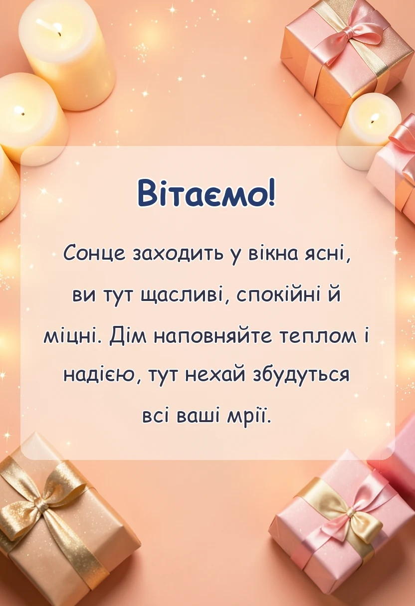 святкова картинка: що бажати на новосілля